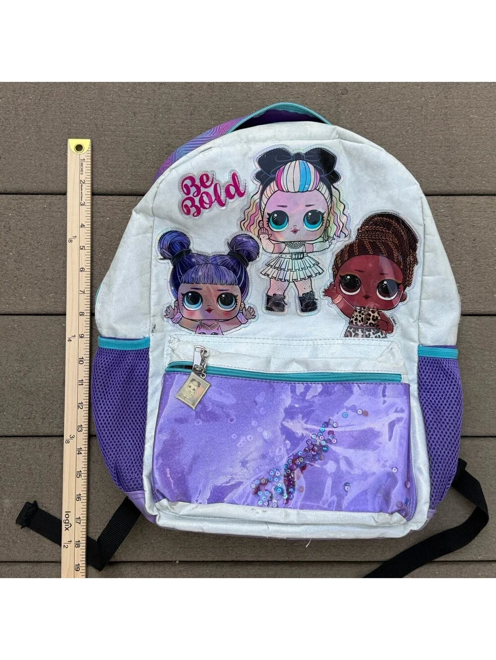 LOL Surprise Be Bold Backpack Book Bag Senior Year Purple Glitter Girls